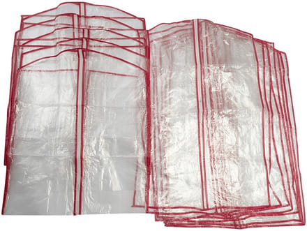 CALICOSY - Set van 13 hoezen voor kleding transparant polyethyleen
