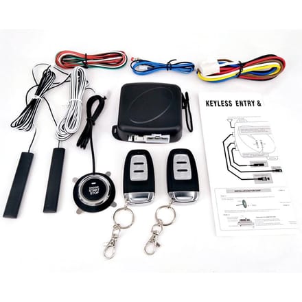9 stuks auto SUV schakelaar keyless entry motor start alarm systeem drukknop afstandsbediening start stop auto black