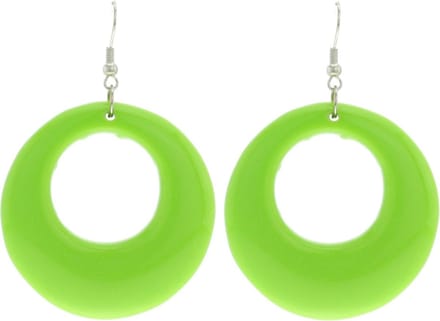 Behave - Oorhangers Dames - Lime Groen - Diameter 4.5 cm