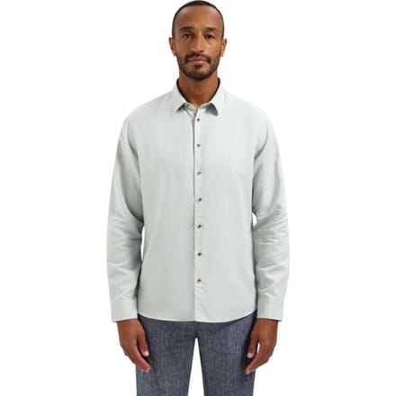 No Excess Shirt with linen dusty green