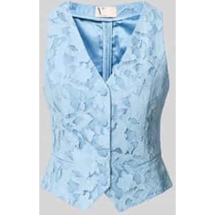 regular fit bodywarmer met all-over kant