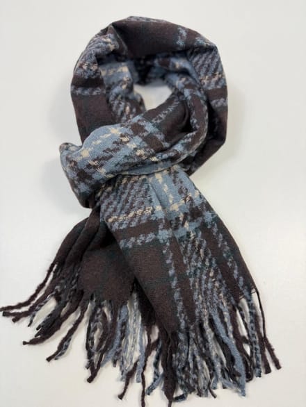 Wintersjaal ruit zonder wol, kriebelt niet! 100% viscose