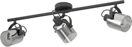 Eglo Wand- En Plafondlamp Berregas Zwart Chroom 3x40w E27