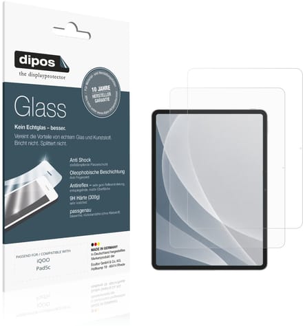 dipos – 2x Matte Pantserfolie geschikt voor iQOO Pad5c | 9H Screenprotector