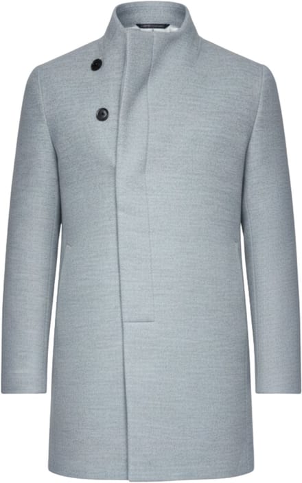 OMBRE Jas - Knopen - Effen Grijs gemêleerd M