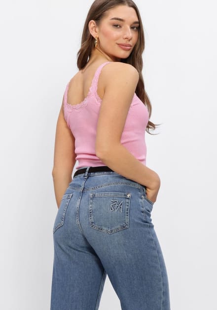 Rosemunde Babette Deep Back Silk Top Dames - Topjes - Roze - Maat XS