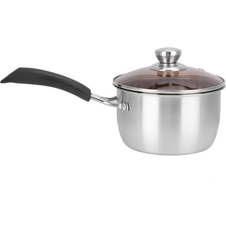 Casserole à lait à une poignée Casserole multifonction pour soupe Casserole pour ragoût Casserole pour aliments pour bébé Casserole à sauce Casserole de cuisine gray