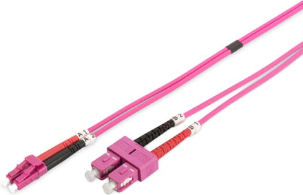 Digitus LC / SC Glasvezel kabel 1 meter I-VH OM4 Violet