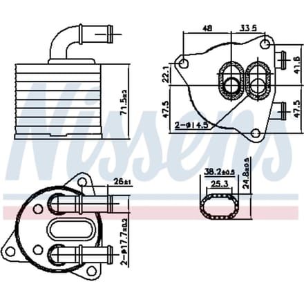 Olie radiator, versnellingsbak NISSENS 91286