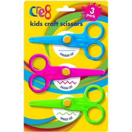Cre8 Kids Craft Scissors – 3 st