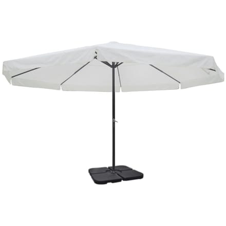 vidaXL - Parasol - met - draagbare - voet - aluminium - (wit)