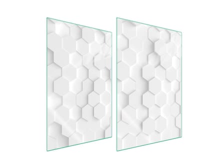 TMK ArtDeko - Glasplaat Bescherming - 2x 35x52 cm - Wit - Veilig - Stijlvol