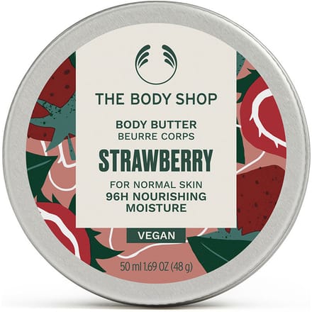 Strawberry Body Butter 50 ml – 96-Hour Intense Hydration For Normal Skin, Fruity Fragrance, Deep Nourishing Formula, Smooth Skin Texture, Travel Size Jar, Daily Post-Shower Routine, Perfect For Gift Sets