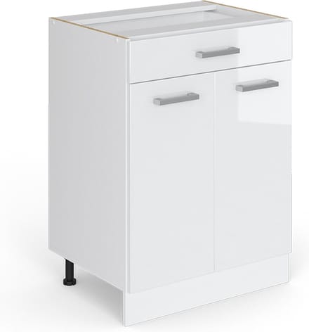 Vicco R-Line Universele onderkast – 60 cm met laden, zonder werkblad Wit Hoogglans