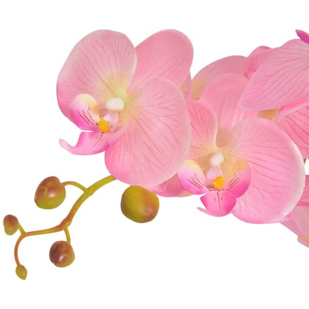 VIDAXL AORTA Kunstmatige Orchidee Plant met Pot - 75 cm, Roze