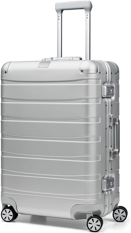 Redolz Pro Aluminium Trolley M Aluminium 66 cm - Harde bagage - TSA slot - silver