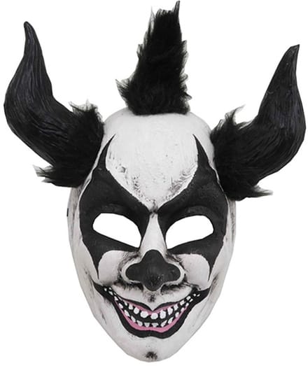 Faram - Horror Clown Masker - Dodenmasker - Zwart/Wit