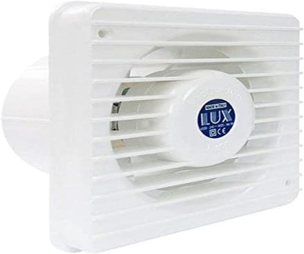 Afzuigventilator - Ventilator - Lucht Verversen - Zijwaartse Uitlaat - 80 mm - Wit