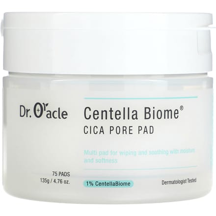 Dr. Oracle, Centella Biome, Cica Pore Pad, 75 sheets, 135g (4.76oz) white