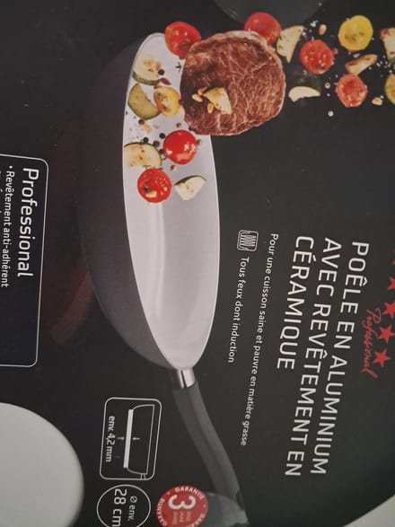 Ernesto Aluminium Koekenpan met Keramische coating - Grijs - 28cm