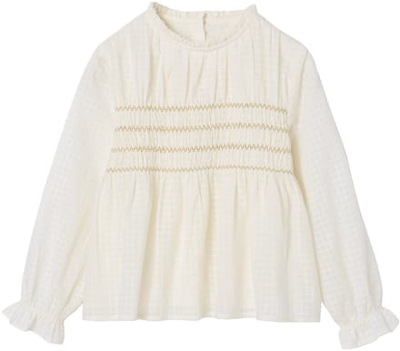Vertbaudet Blouse voor meisjes met geborduurde smocks voor Kerstmis