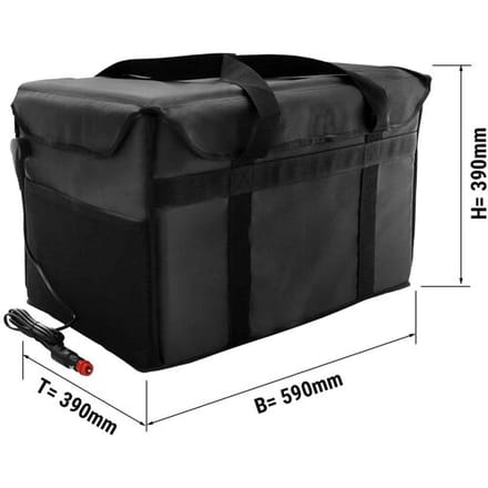 GGM Gastro Gastronorm Pro - Beheizte Liefertasche - für 20 Hamburgerkartons - Schwarz