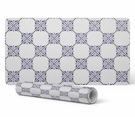 Beschermende bureaumat met geometrisch ruitpatroon, 120x60 cm