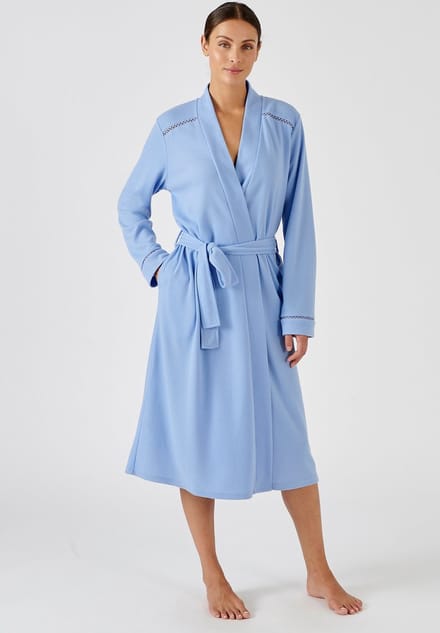 Damart - Kamerjas van sierlijk wafeltricot - Dames - Blauw - S