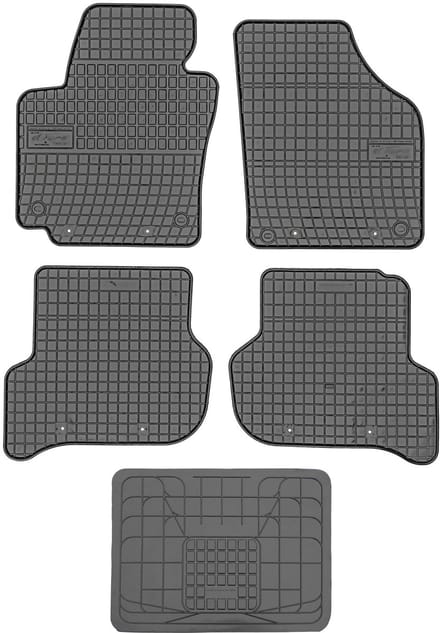 Frogum Volkswagen Golf V PLUS - Rubber Matten - 2005-2014 - Zwart - Zonder Stoppers