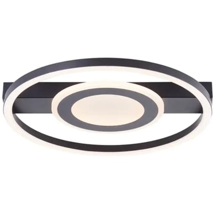 Brilliant Maureen - Plafondlamp - LED 22W - 3000K - Zwart