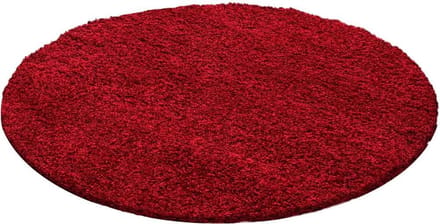 Hoogpolig vloerkleed Life - rood - rond - O 200 cm