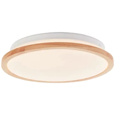 Brilliant Plafondlamp Badkamer Farica Starry Hout ⌀30cm 18w