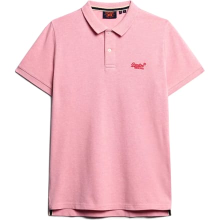 Superdry Classic Poloshirt Melange Roze - Maat L - Heren