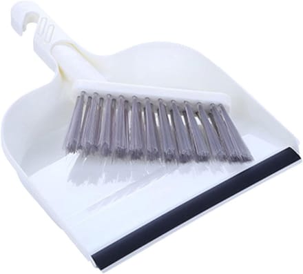 Bureaustofzuiger Set - Mini Stoffer Blik - Bureau Schoonmaken - Zachte Borstel - 28 cm Stofblik - Wit
