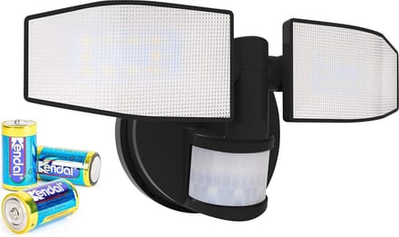 Batterij LED Spot met Bewegingsmelder - Draaibare Schijnwerper 400 Lumen Spatwaterdicht Koel Wit