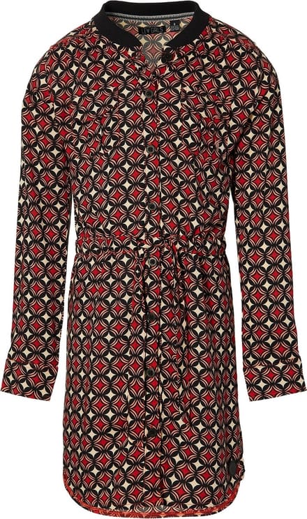 Levv jurk Kaira donker rood retro print - maat 164