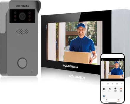 Draadloze Videodeurbel met 7 Inch Touchscreen en Wifi Connectiviteit