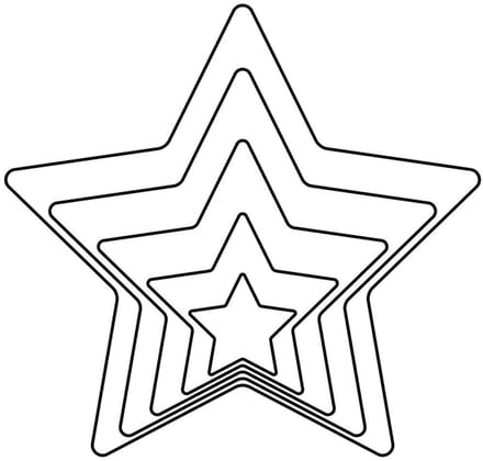 Orion - Uitsteekvorm - Ster - RVS - 5 Stuks