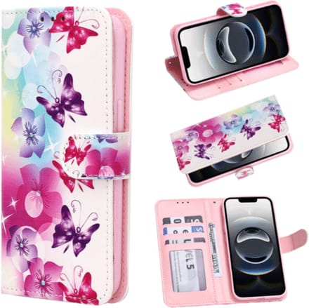 Cityhoesje â“ Bookcase â“ iPhone 17 Pro Max â“ Bloemen Vlinder Roze