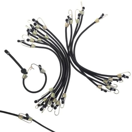 Dailygoody - Elastische Touwen - Duurzaam en Sterk - 25 cm - 12 Stuks