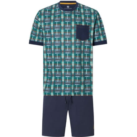 Korte pyjama LANFUR donkerblauw
