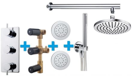 Wiesbaden Regendouche - Type 117- Inbouw - Complete set