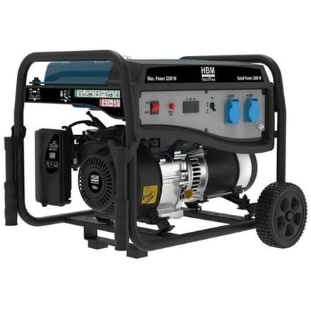 HBM aggregaat, generator 196 cc met benzinemotor 230V 2200W