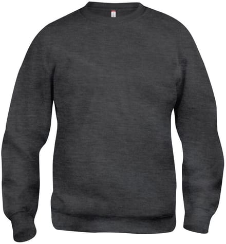 Clique Basic Roundneck 021030 - Antraciet Melange - S