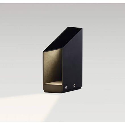 MARSET LED sokkellamp Domus, hoogte 26 cm, zwart, aluminium