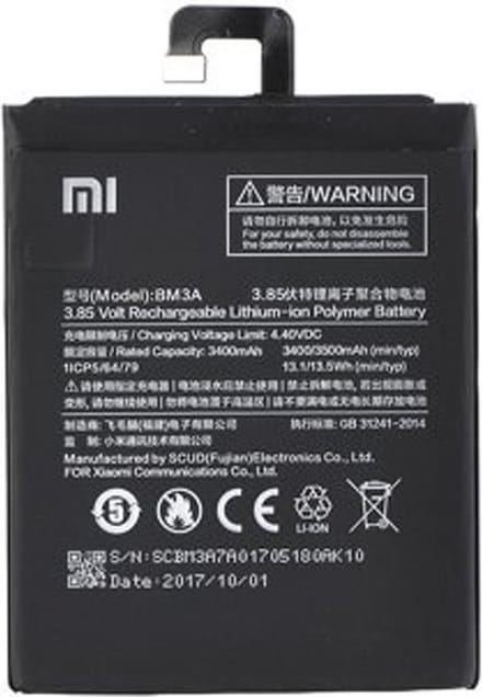 Batterij Geschikt voor Xiaomi Redmi Note 3 – Premium – Zwart