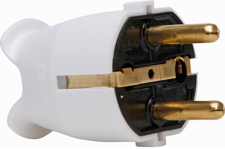 Kopp Stekker RA - 16A 250V - CEE 7/VII - Kunststof - Wit