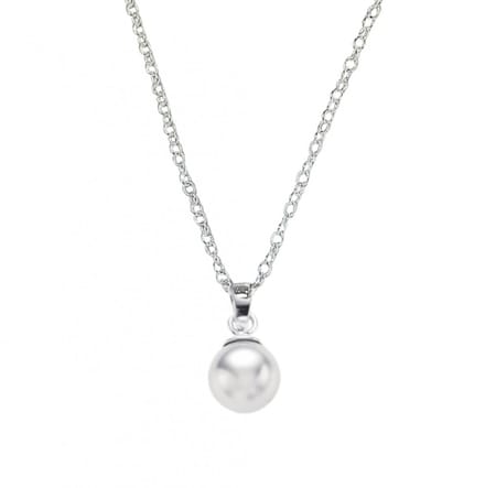 Parel ketting- zilver-45 cm synthetische - Charme Bijoux
