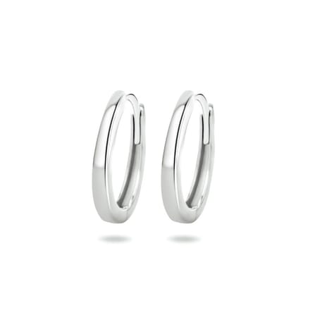 Silver Minimalist Big Cubic Earrings