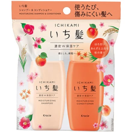 Kracie - Ichikami Moisturizing Shampoo & Conditioner Mini Set - 1set(2artikelen)